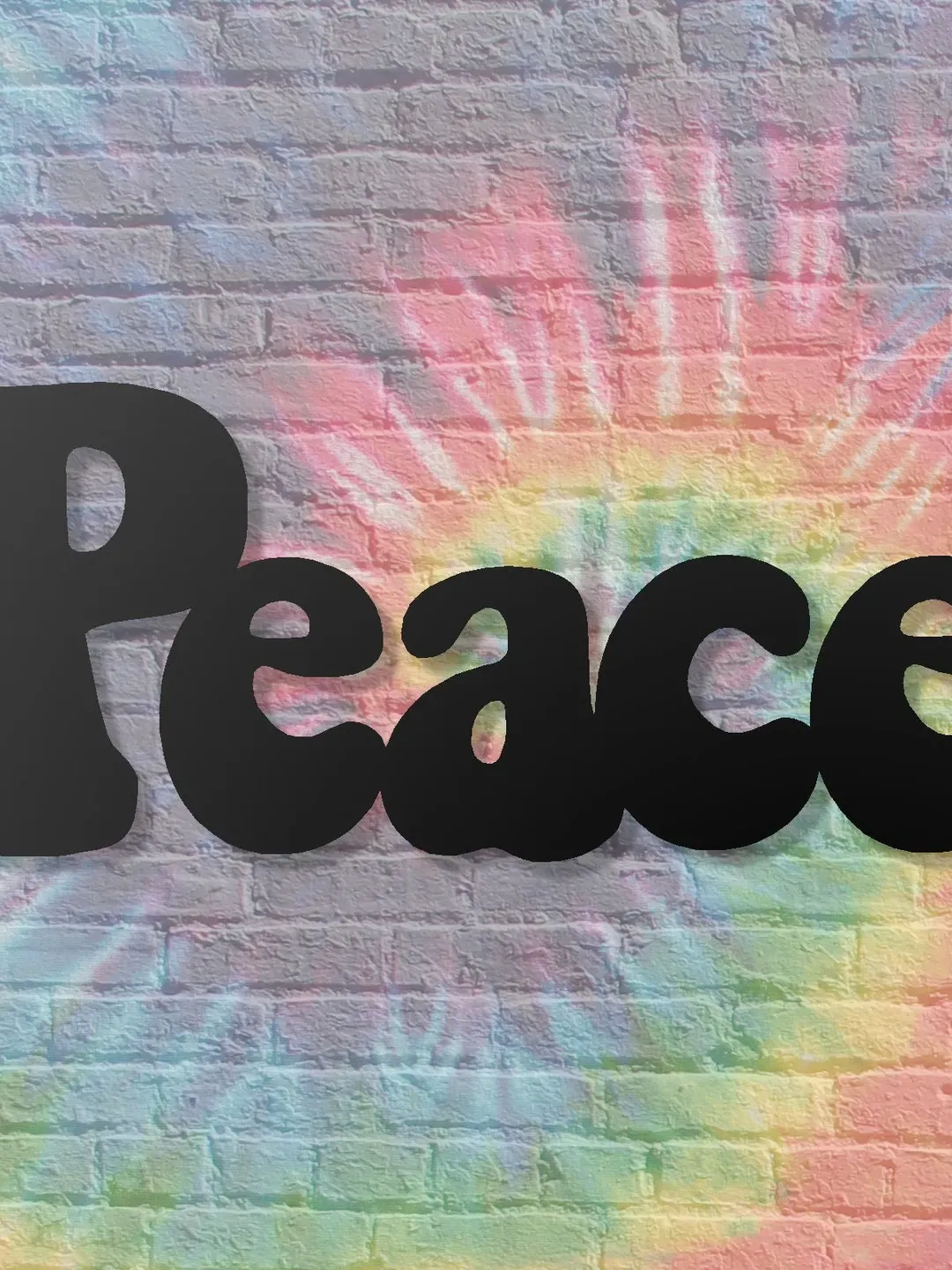 Peace Sign, Peace Metal Word Art, Hippie Decor, Custom word sign, Restaurant decor