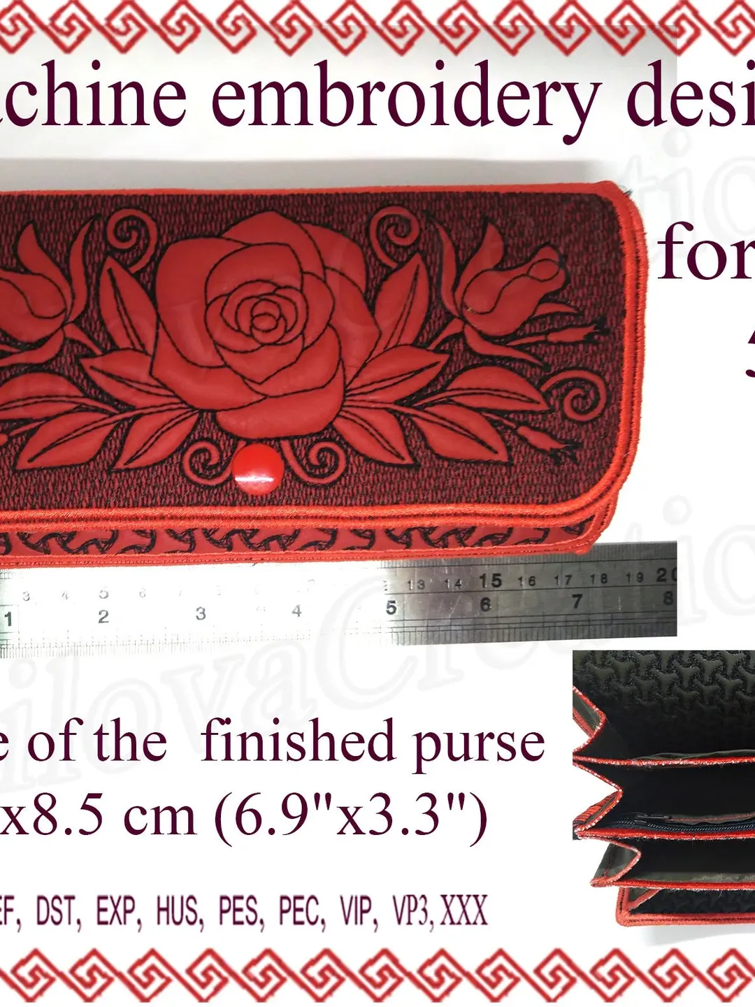 5x7 Wallet embroidery designs. In the Hoop purse, Clutch little bag, phone case, Machine embroidery designs trapunto Case Embroidery Design