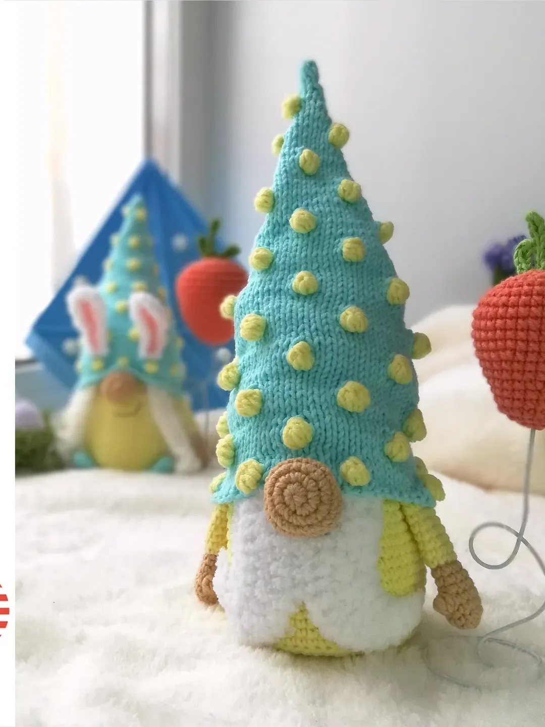 Crochet Gnome Pattern for Easter, amigurumi gnomes toy, DIY Easter gift gnomes, pattern by CrochetToysForKids