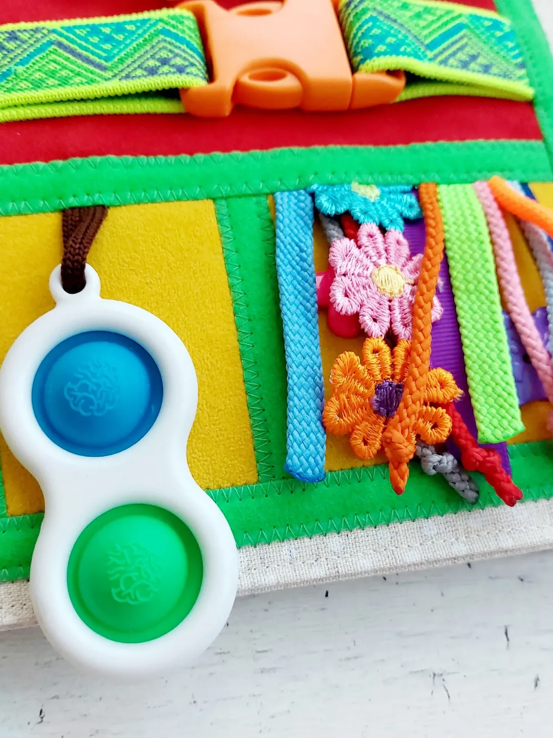Restless Activity Sensory busy board Autism, Fidget blanket mat dementia, Lap blanket ...