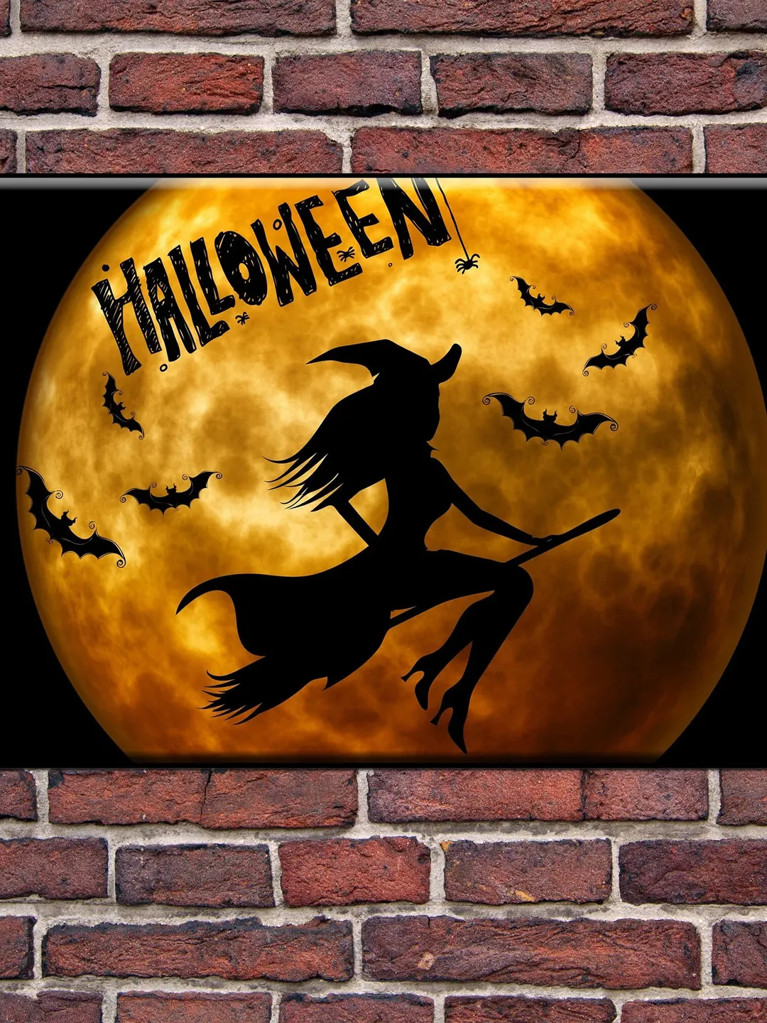 Hallowen Print on Canvas , Floating Frame Option, Modern Wall Art, Extra Large Canvas Wall Art