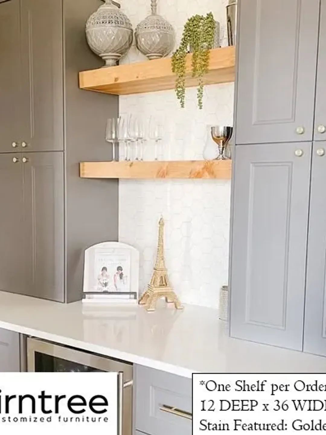 FREE SHIPPING!!! - Wood Floating Shelves 3-Inches Thick | 12-inches ...