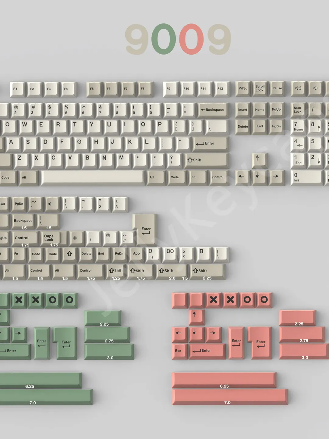 9009 keycap Cherry keycaps Vintage keycaps ABS keycaps 192key keycap set
