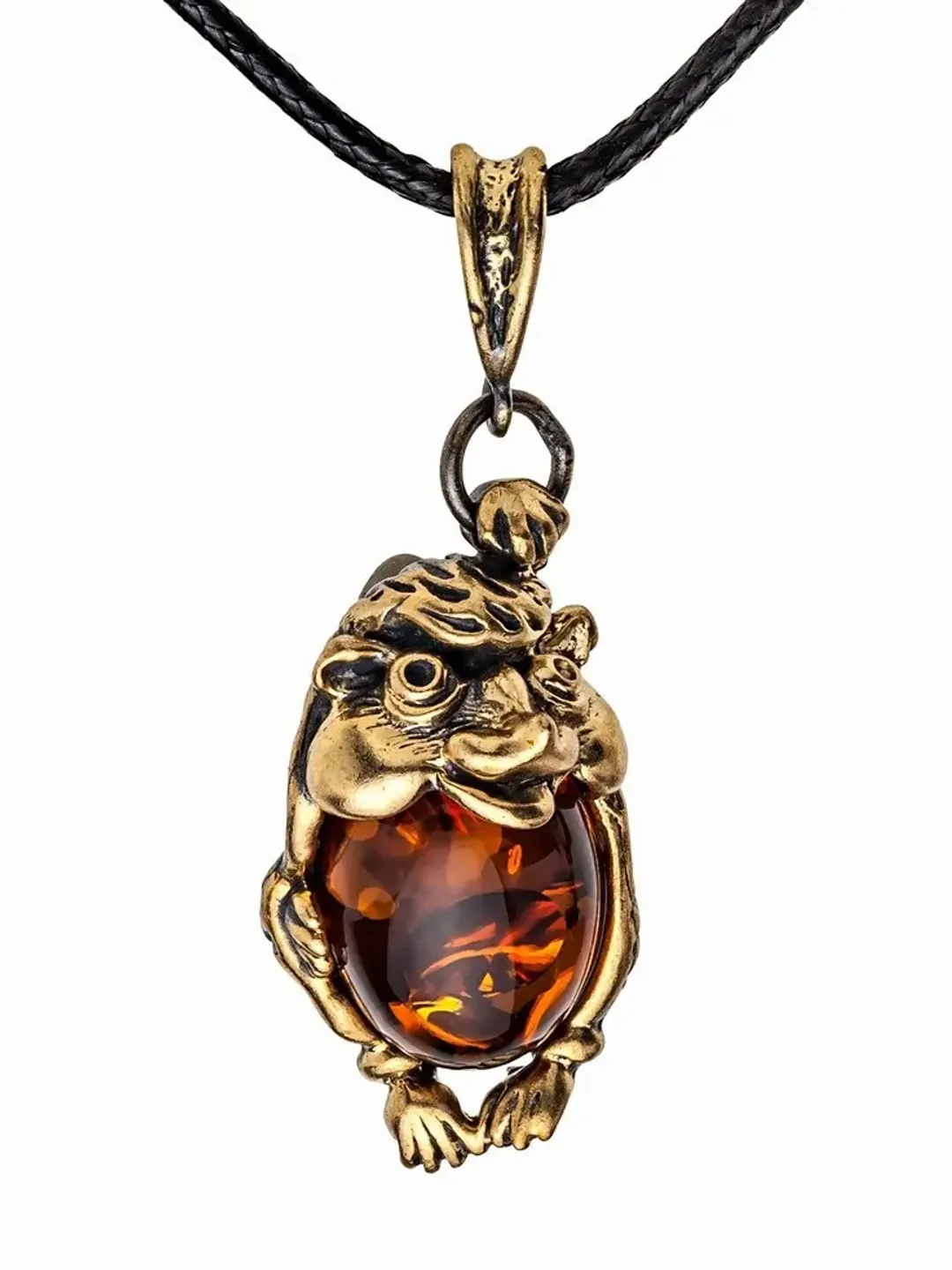 Amber Hedgehog Necklace Animal jewelry pendant gold brass Baltic Amber jewelry adult children forest animals necklace