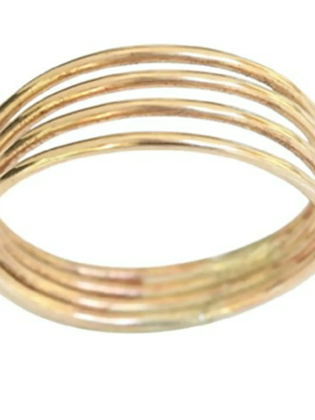 Gold Thumb Ring · Gold Thumb Rings · 14k Gold Filled Fill Four Band thumb Ring · Finger Ring Size 7 to 12