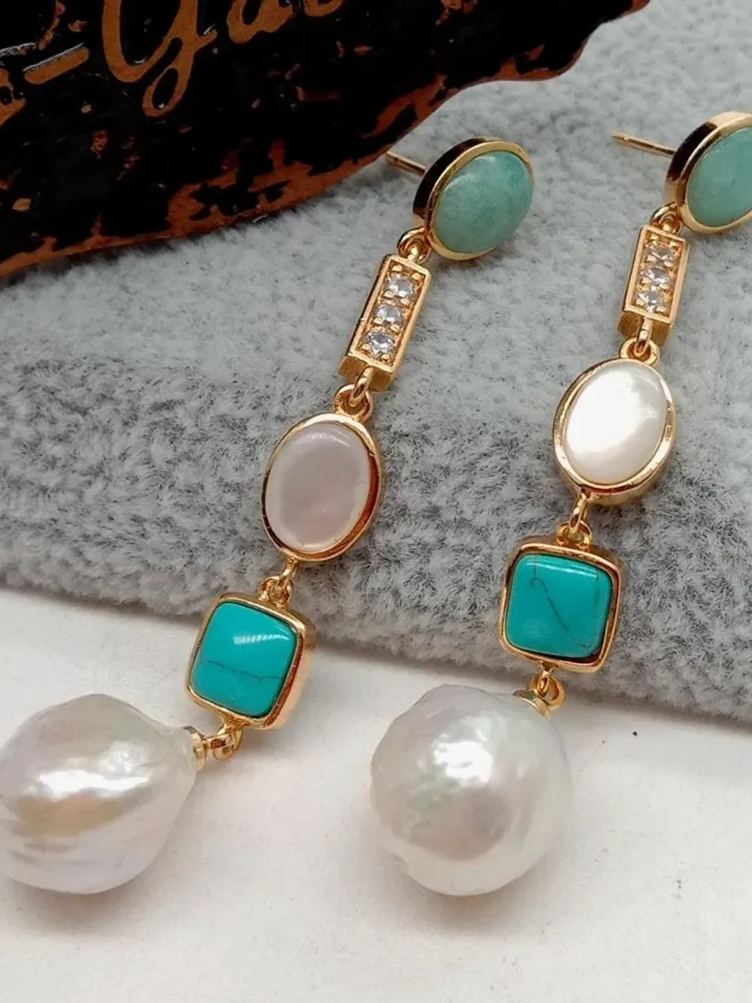 real turquoise earrings, turquoise earrings, amazonite earrings, dangle earrings, pearl turquoise earrings, turquoise and pearl earrings