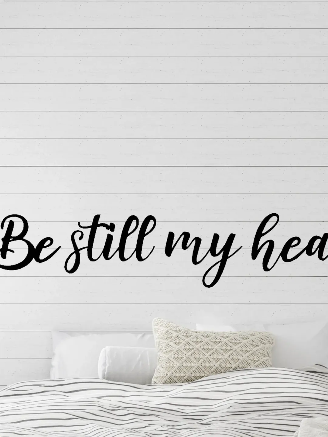 Be still my heart metal word sign, positive word decor, Bedroom Decor, Wedding Gift idea decor, Anniversary Gift Ideas