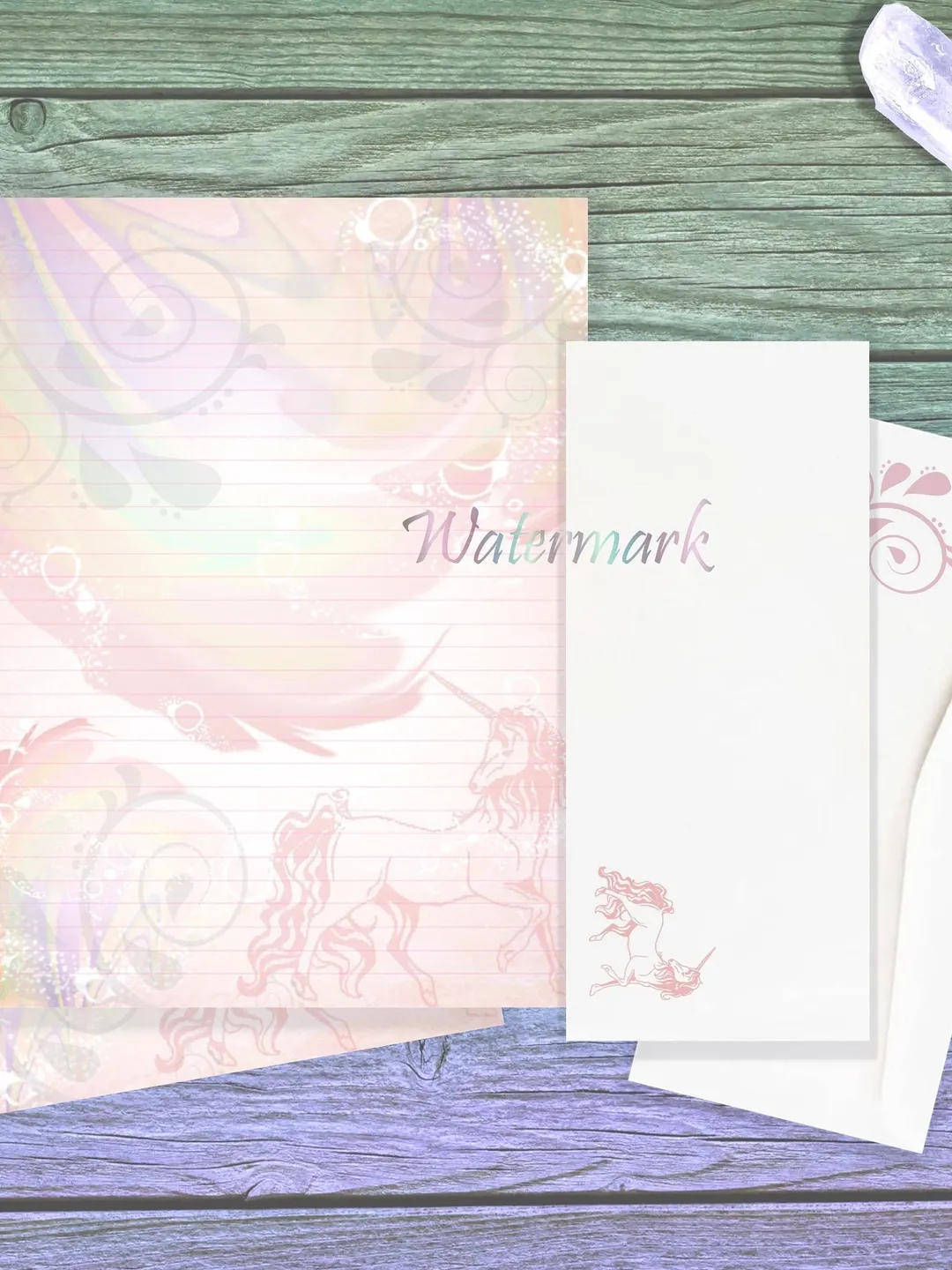 Pink Unicorn Stationery Set | Unicorn Writing Paper | Unicorn Pages | Stationery Paper | Unicorn Letter Paper | Fantasy Stationery | Set