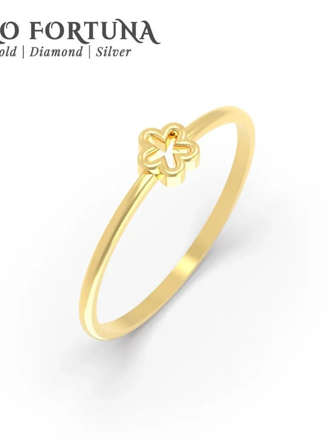 14K Gold Dainty Plain Flower Engagement Ring for Women, Minimalistic, Stylish, Trendy, Gift for Her, Anniversary, Valentines,