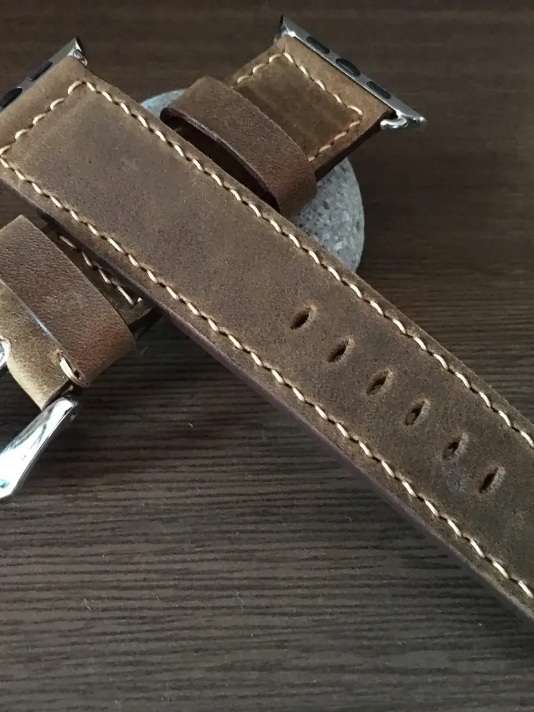 Apple iWatch Band Series 7 45mm 44mm, Apple Watch Strap, Brown Vintage Smart Watch Band, Wristwatch Band for Apple Watch SE, Gift Ideas