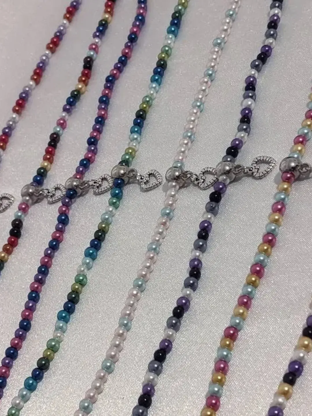 LGBTQ+ Subtle Closeted Friendly  Pride Beaded Pearl Chokers/Necklaces!