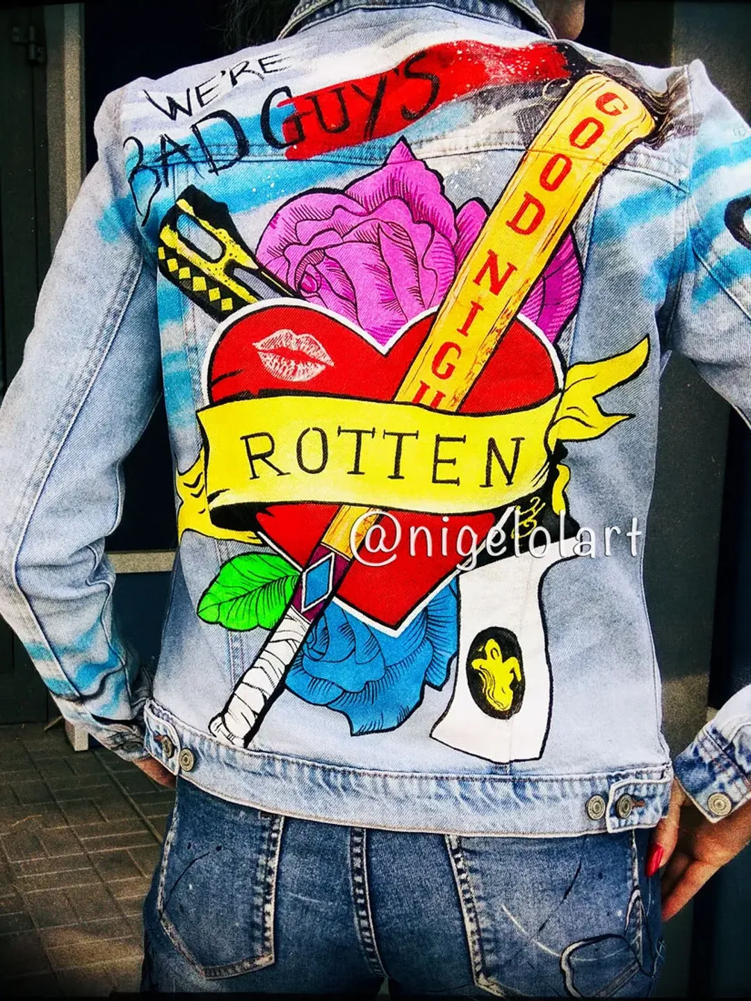 Marilyn Monroe Painted denim jacket Jeans jacket Portrait Personalized ...