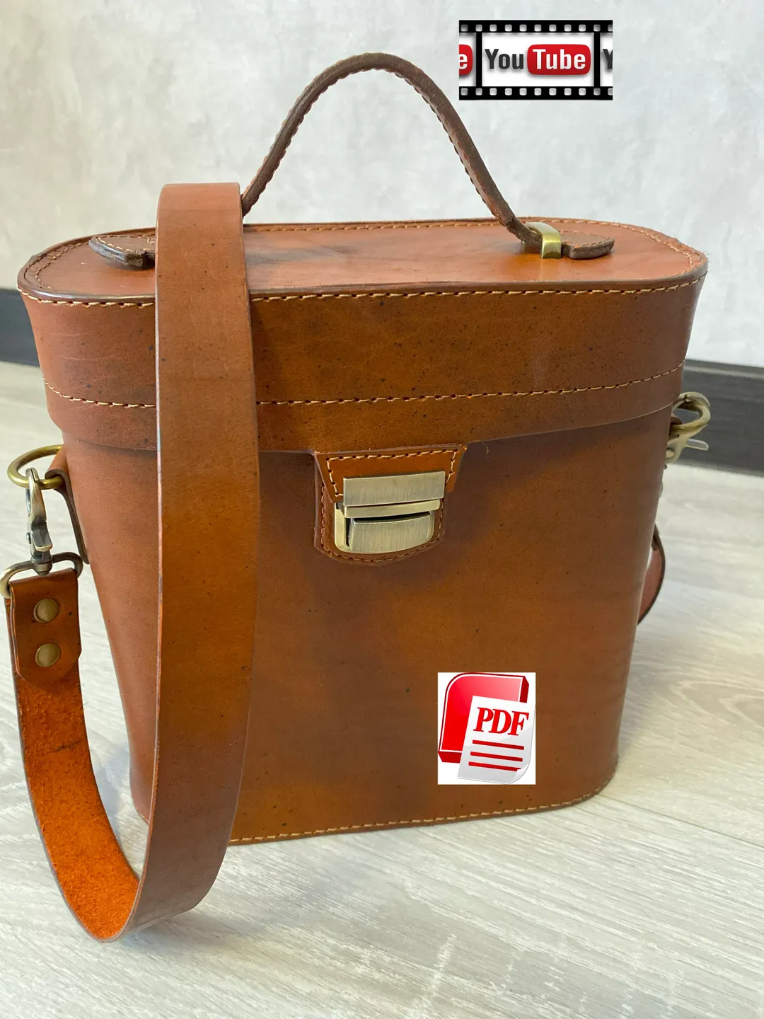 Template leather bag - Pattern women's leather bag - Pattrern  PDF - Digital woman's bag