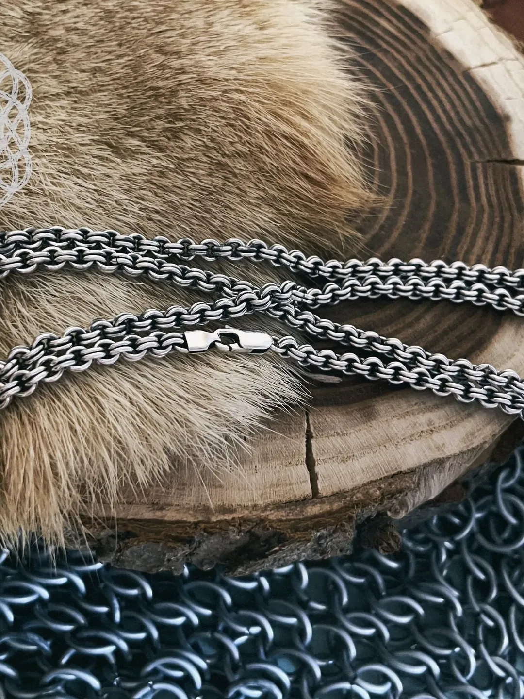 Viking Chain. Viking Necklace Replica, Sterling Silver Chain, Scandinavian Chain, Norse Jewelry, Viking Jewelry