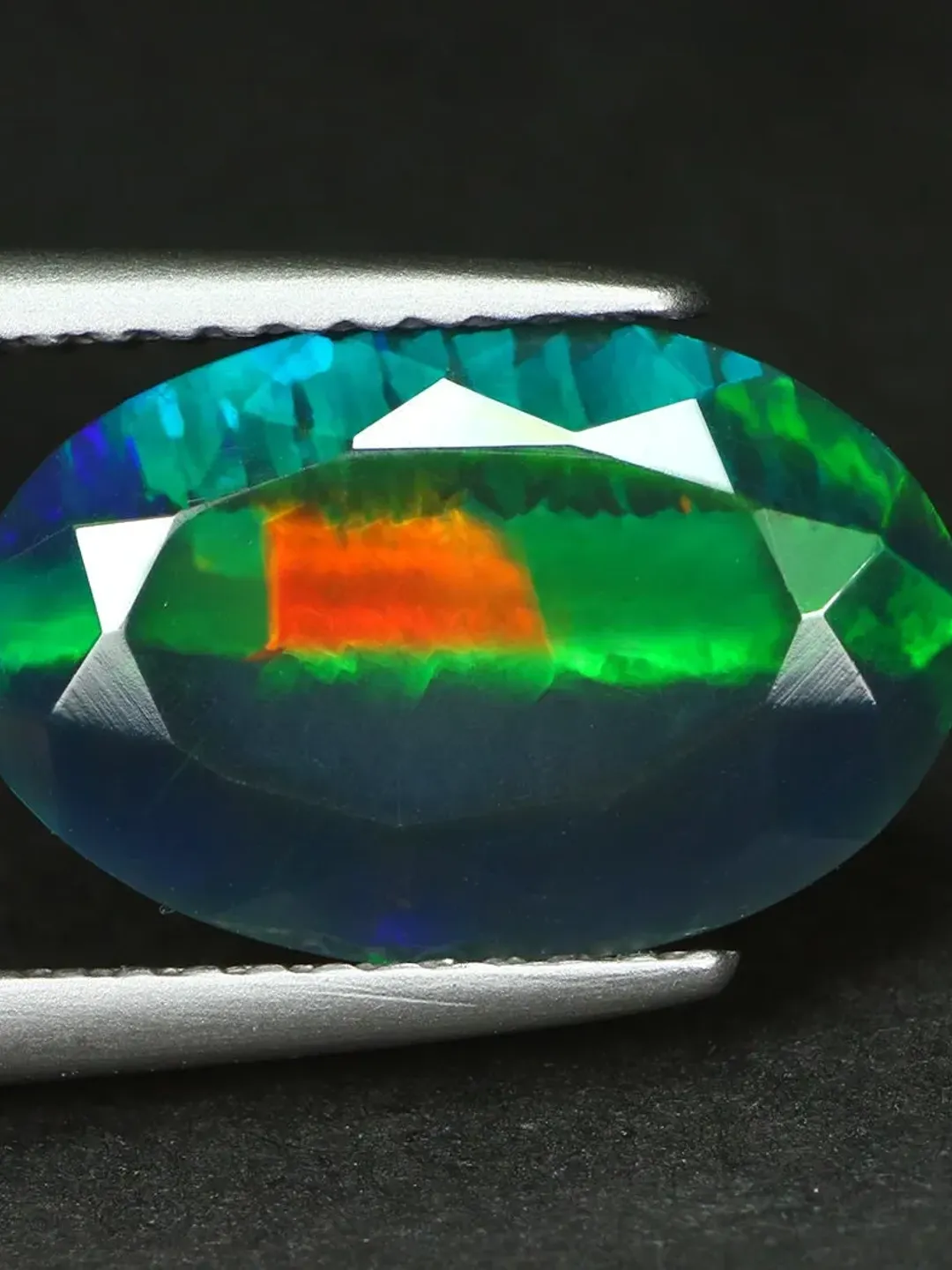 2.50 CT Magnificent 3D Electric Multi Flash Pattern 100% Natural Welo Black Opal Gemstone