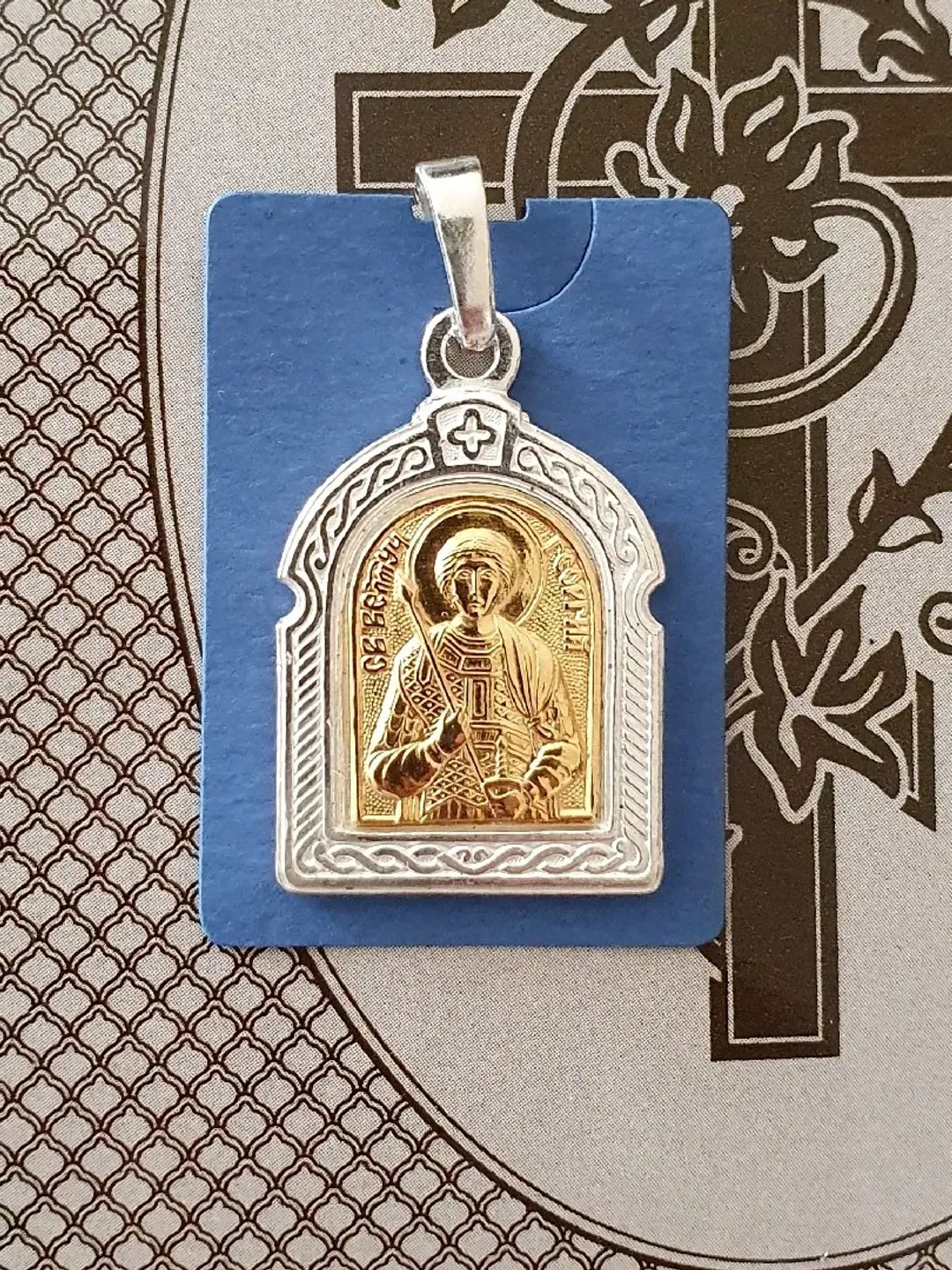 George the Victorious Christian handmade medallion pendant free shipping