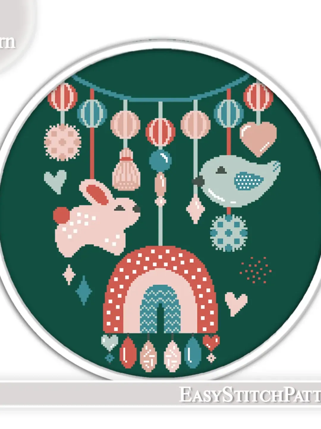 Baby Cross Stitch Pattern. Animal Cross Stitch. Nursery Cross Stitch.