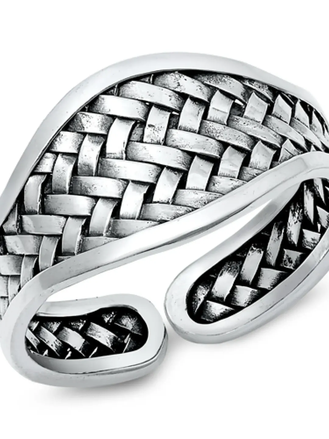 Thumb Ring, Sterling Silver Braid Ring, Woven Ring, Adjustable, Polished 925, Thumb Rings for Women #thumbringforwomen #thumbring #braidring