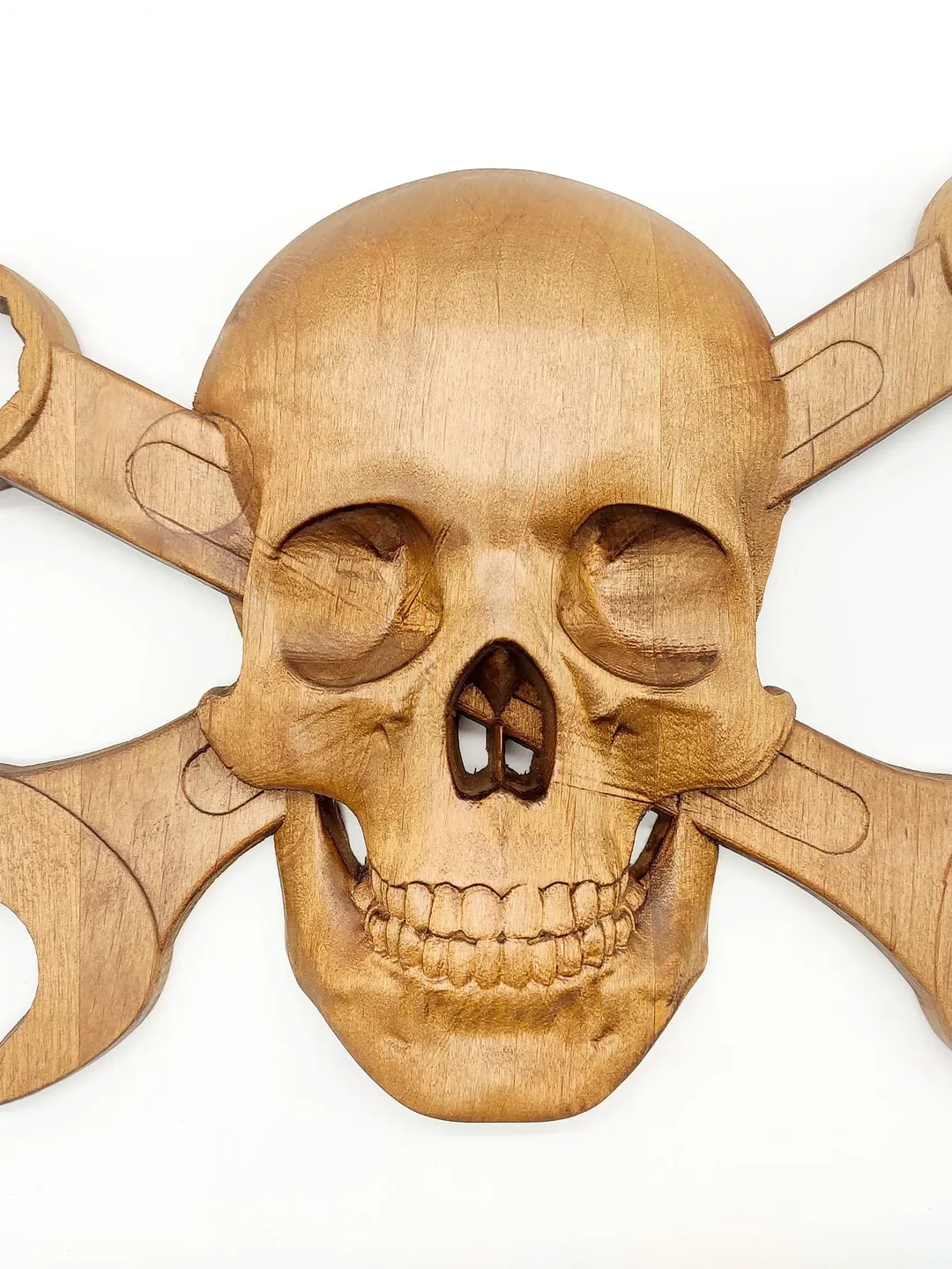 Wood sugar skull, Wooden tiki mask, wall decor, wall panel, wooden wall panel, wooden mask, wooden skull mask, carved mask