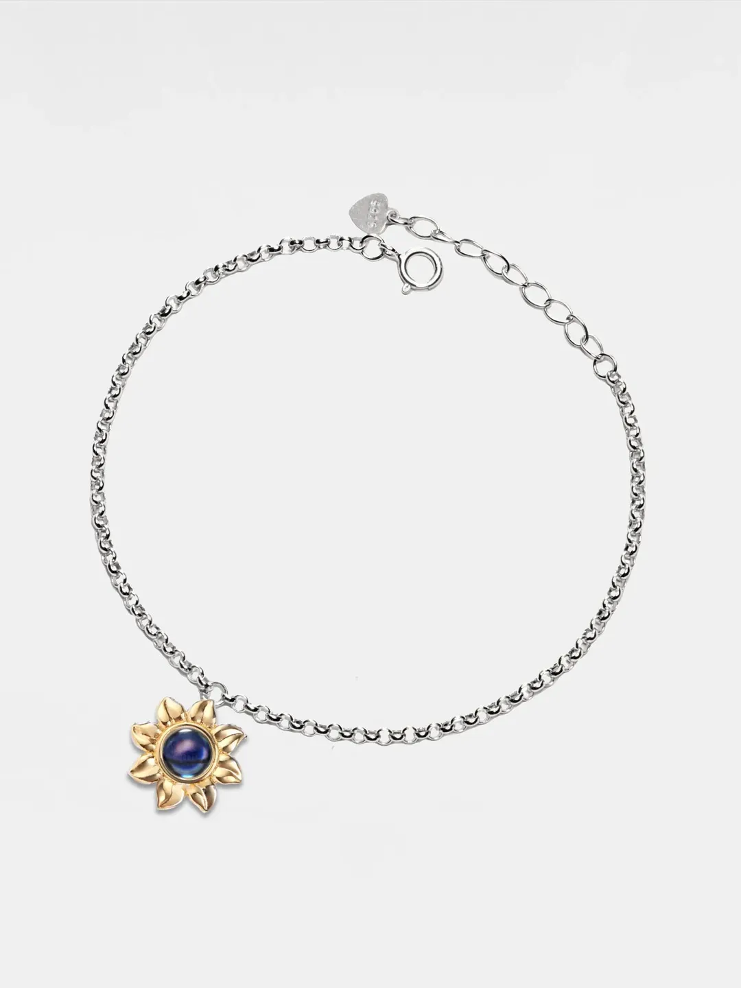 PERIMADE Sunflower Projection Bracelet • Custom Memorial Photo Bracelet • Personalized Picture Inside Jewelry • Trendy Best Friend Gift