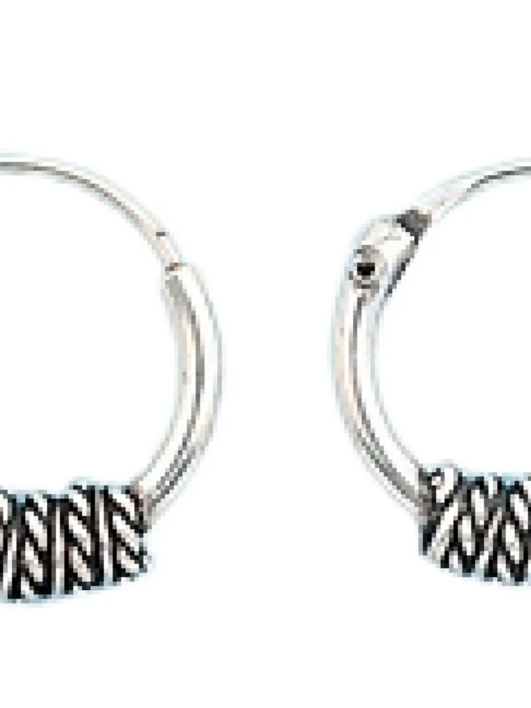 Bali Hoop Earrings, solid 925, Sterling Silver hoop Loop earrings, Sterling Silver Cartilage Earrings, 2mm thick 13mm Diameter, Antique