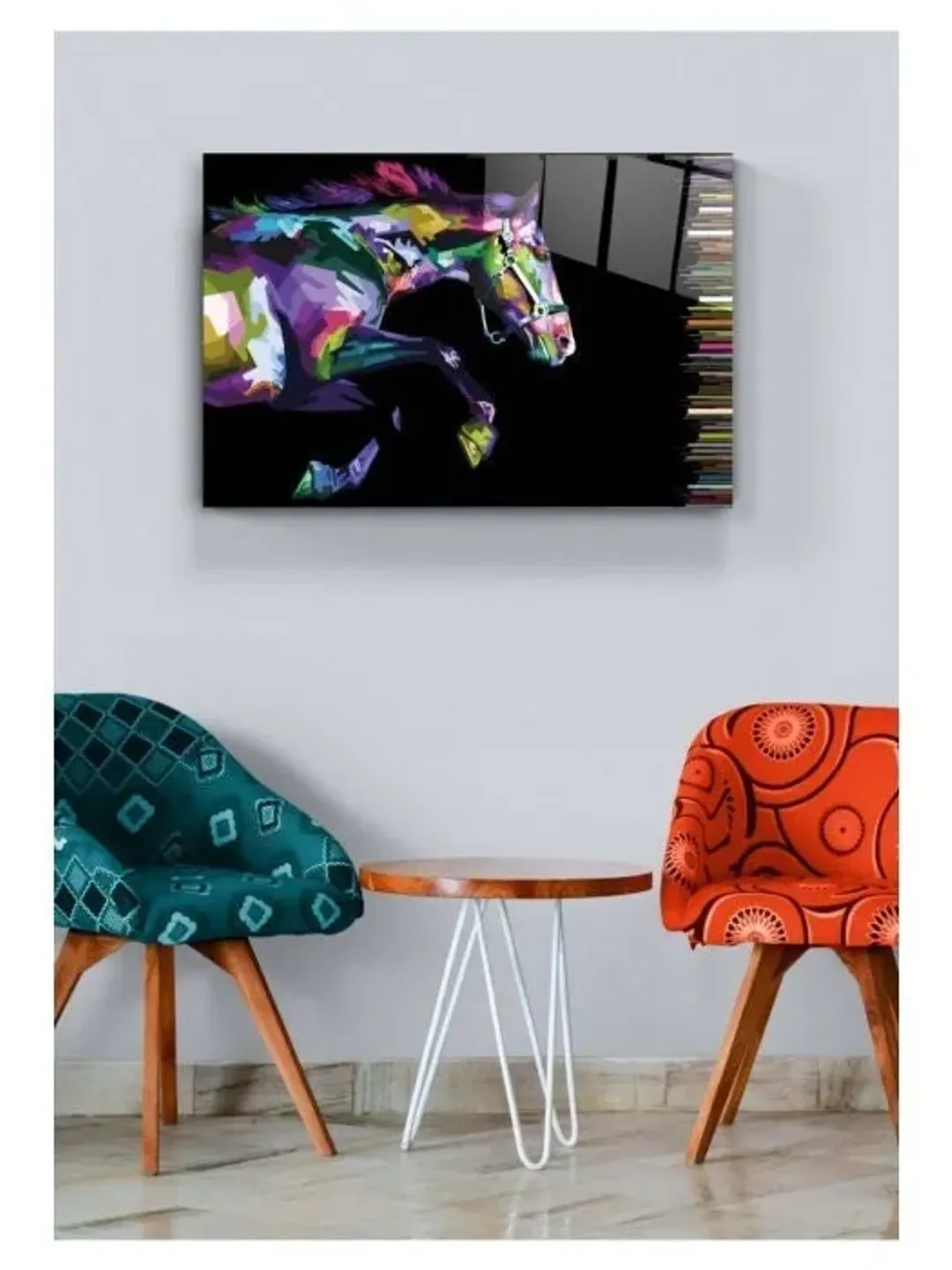 Horse Tempered Glass Printing Wall Art , Natural And Vivid Wall Decor , Modern Wall Art, Extra Large Wall Art
