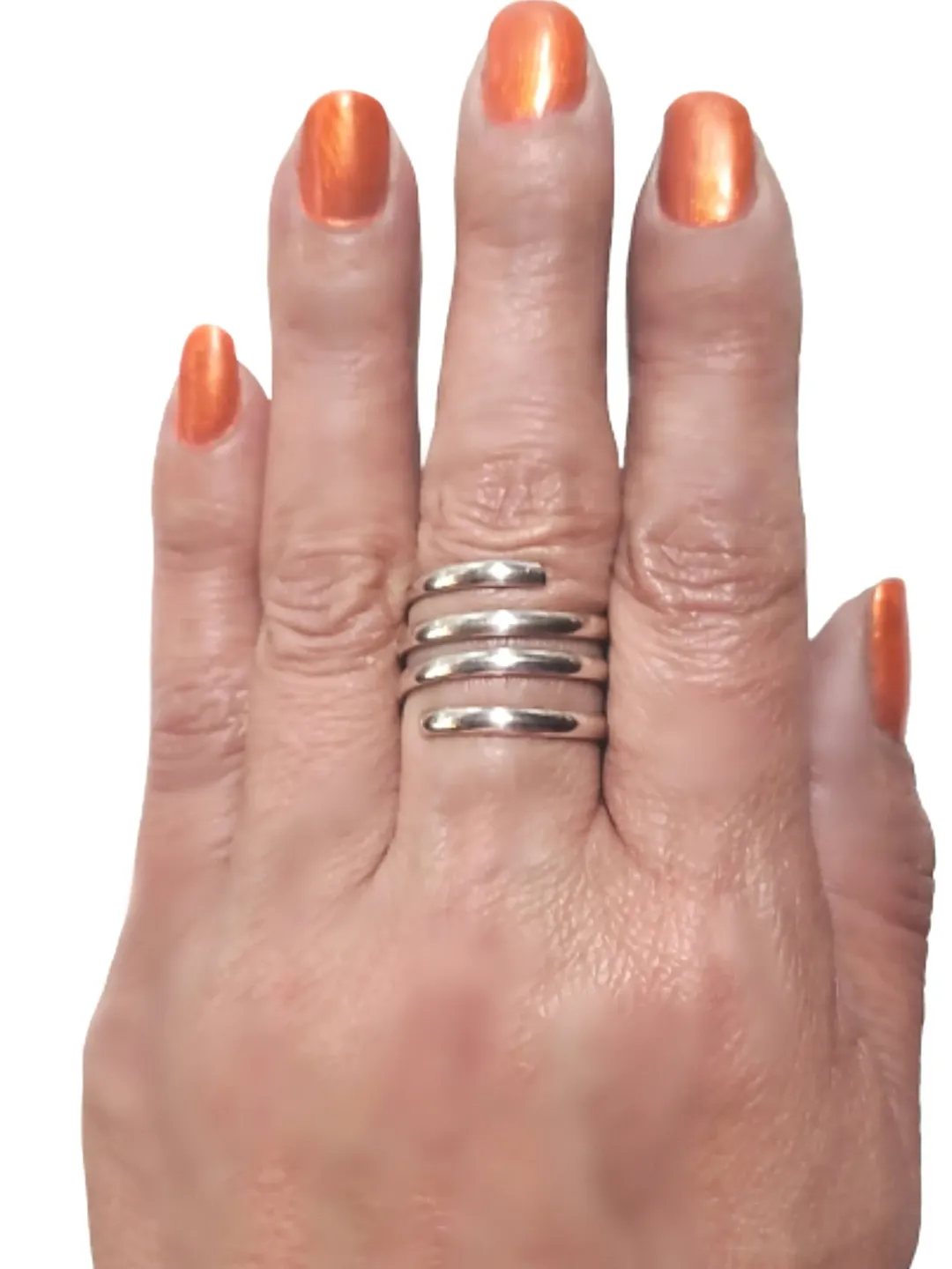 Thumb Ring, Sterling Silver Wrap Adjustable Thumb Ring, Wire Wrap Ring Adjustable Ring, Sturdy 925 Ring for Women. Silver Thumb Ring