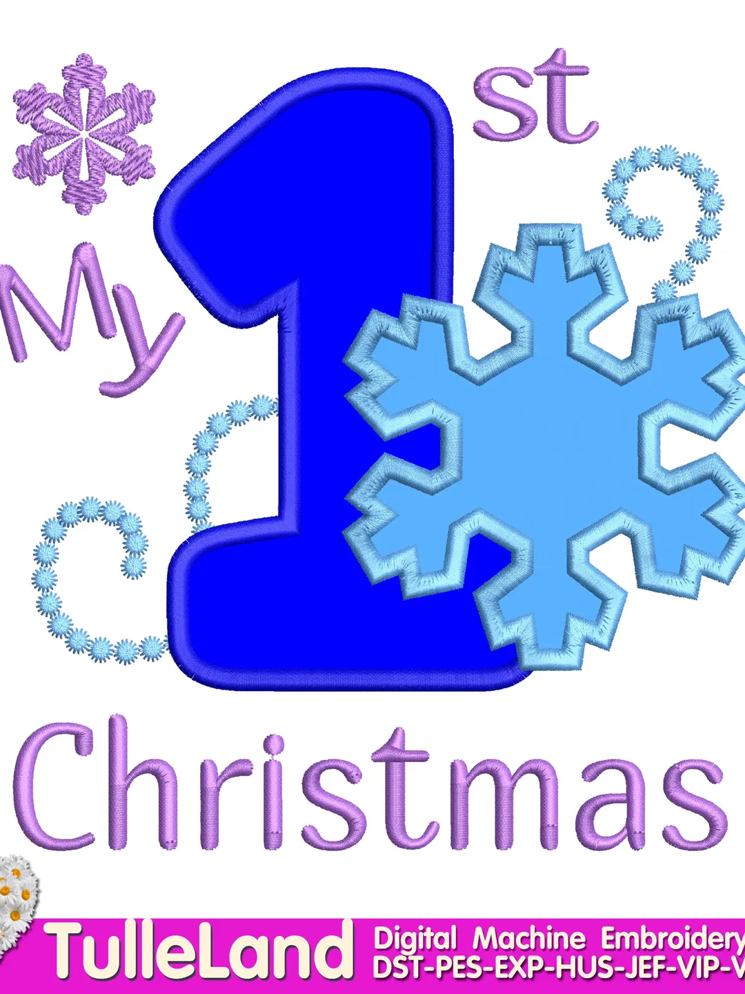 Christmas snowflake Crown Snow Queen 1st Christmas birthday Snow fairy crown Design applique for Machine Embroidery