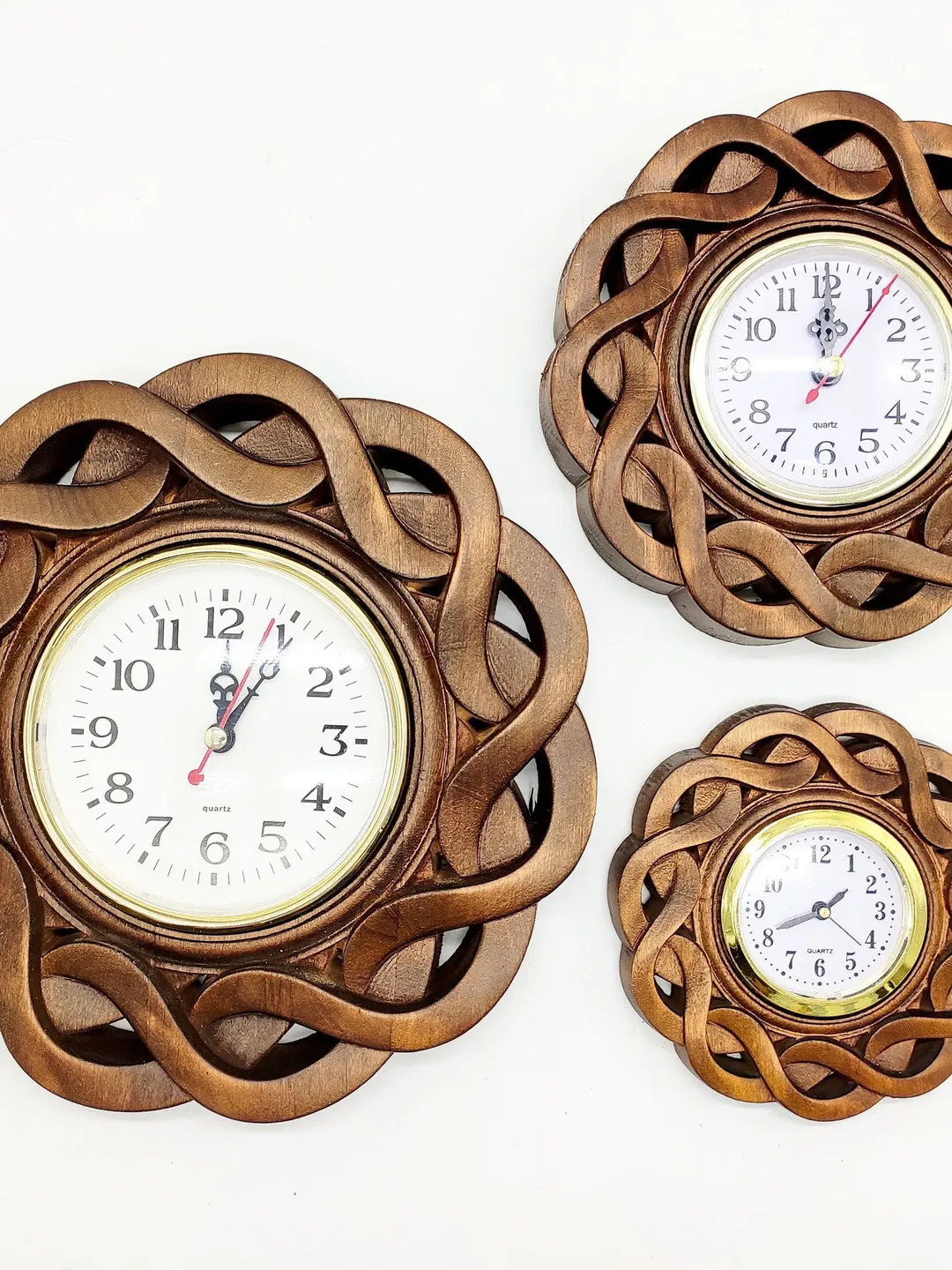 Wooden wall decor, small clock Large wall clock, Rustic wall clock, Wooden clock, Wooden wall clock, Wooden Carver Panel, carved wall art