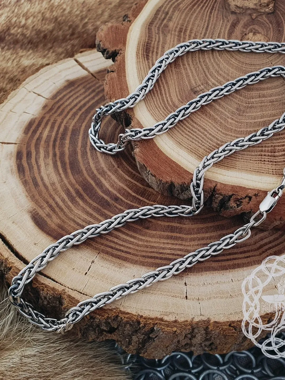 Viking Chain For Pendants Viking Necklace Replica Sterling Silver Chain Scandinavian Norse Chain Viking Jewelry