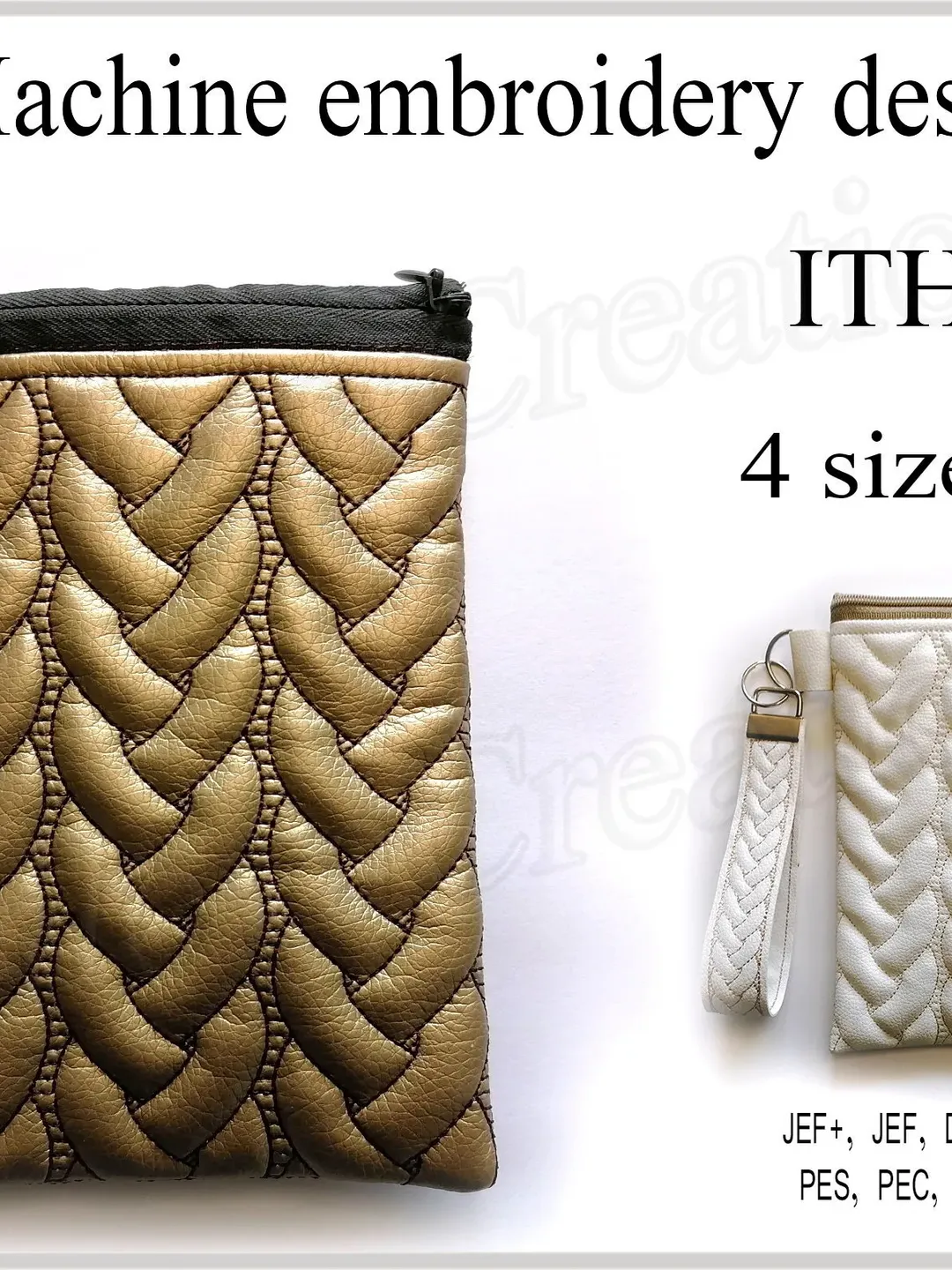 ITH bag pattern Cosmetic bag embroidery designs  In the hoop phone case wallet  5x7 6x10 7x11 8x12 hoop embroidery projects Instant Download