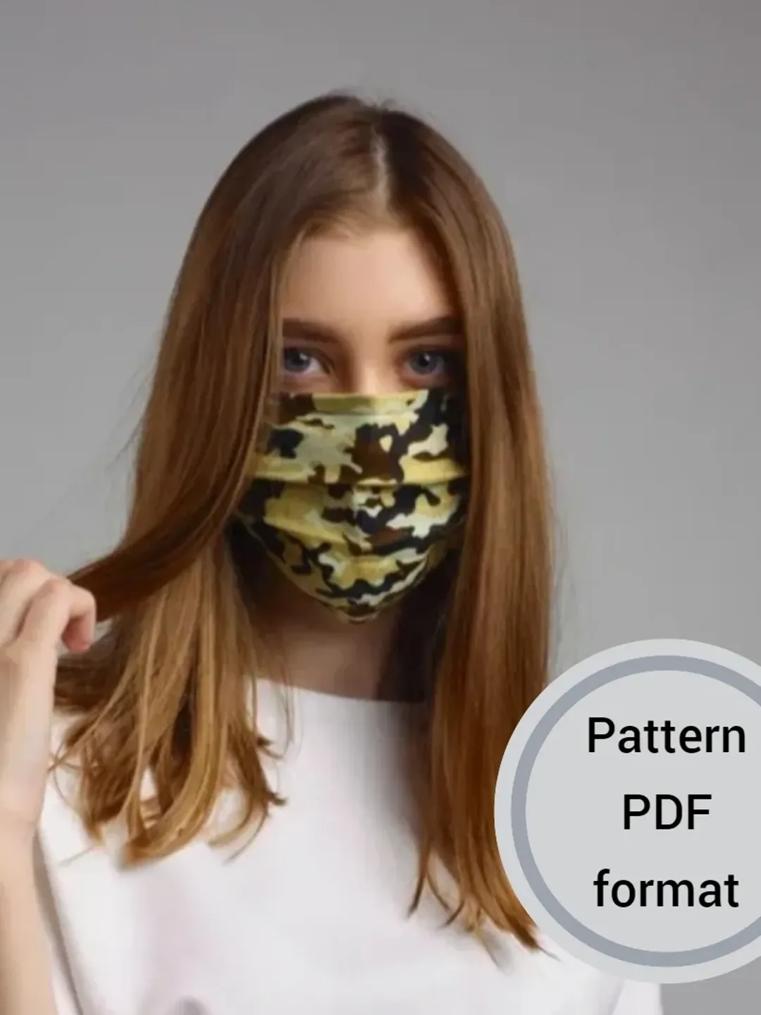 Anticovid mask pdf format, pattern of a protective face mask, pattern ...