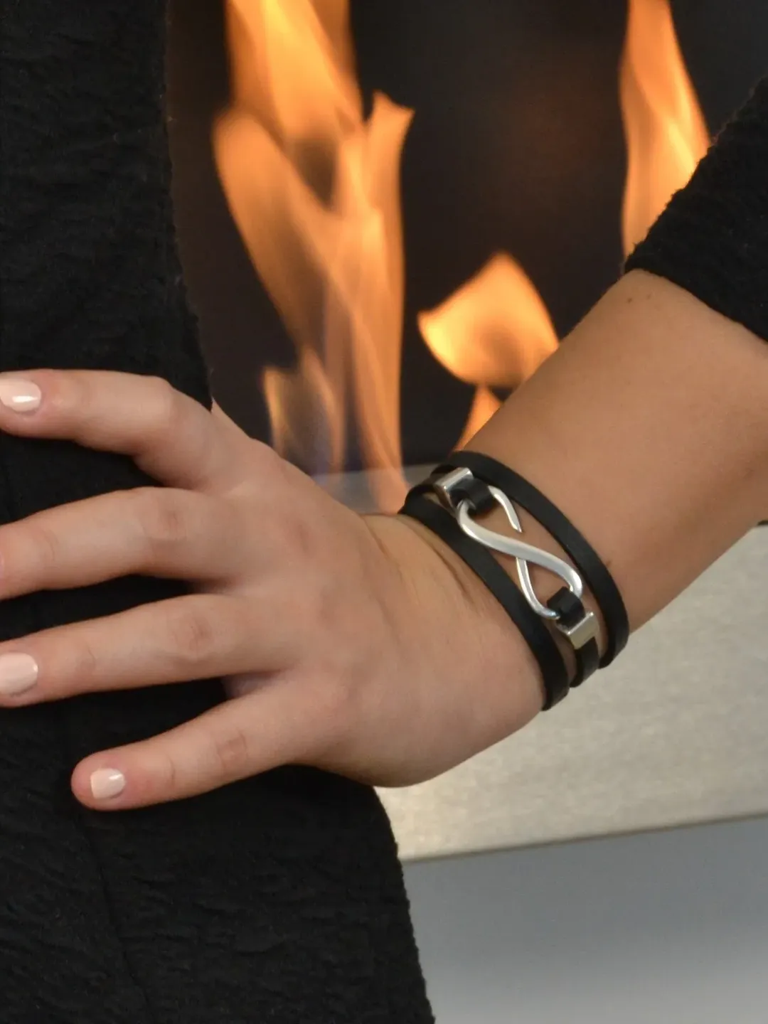 Triple Wrap Infinity Bracelet Leather, Unisex Infinity Bracelet, Infinity Jewelry, Infinity Wrap Bracelet, Leather Bracelet Infinity Symbol