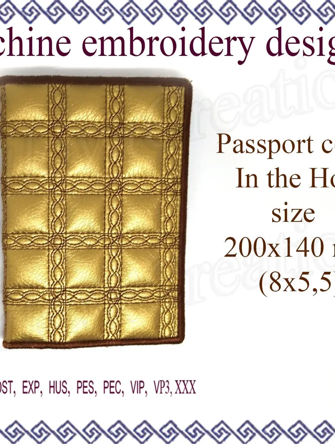 Passport cover In the Hoop embroidery designs trapunto Machine embroidery case ITH wedding embroidery File Instant Download.