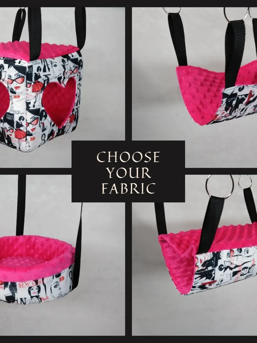 Rat hammock set, ferret hammock set, chinchilla hammock set, set of hammocks for small animals, rodents cage accessories