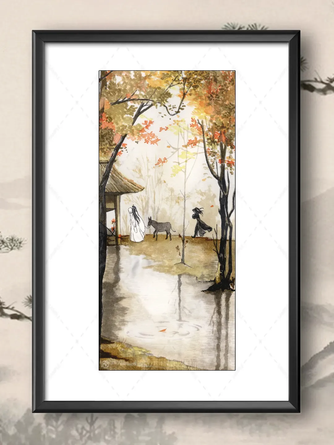 Art Print Autumn trip inspired by Mo Dao Zu Shi / A4 / Forget About Regrets / Lan Wangji / Wei Wuxian