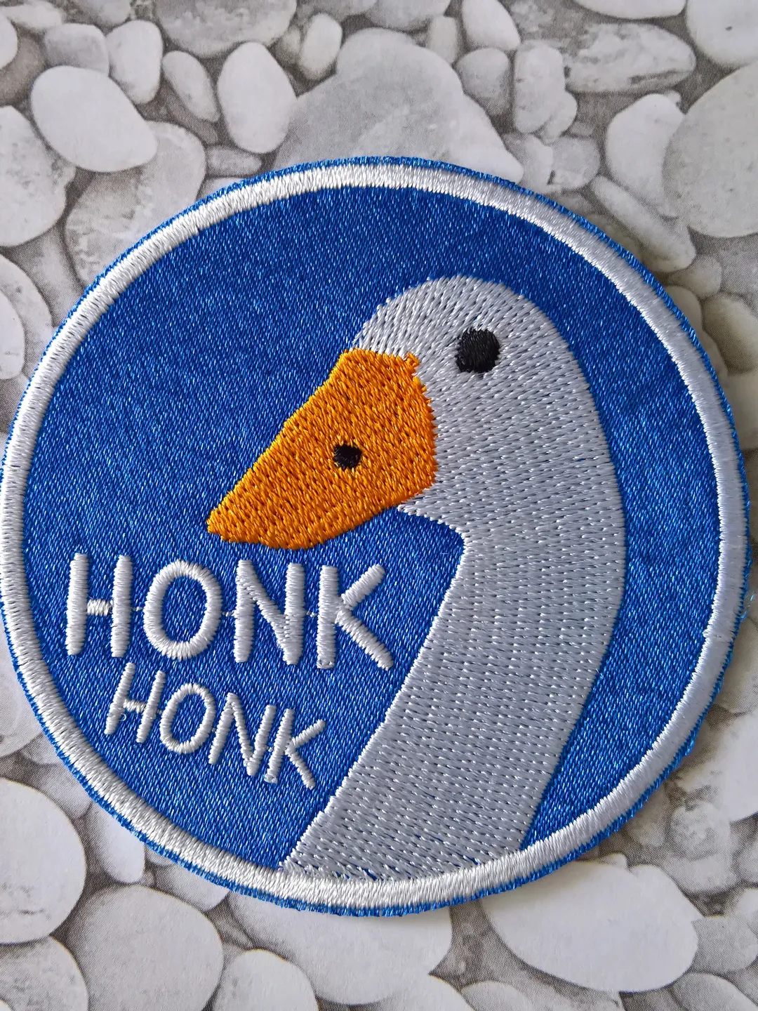 Goose patch Honk patch Sew on or Hook and Loop Meme Patch Blue