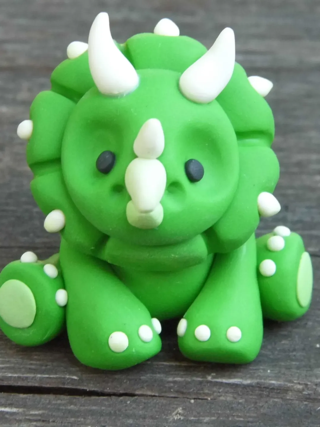 Personalized Fondant Dinosaur Triceratops Cake Topper, Birthday Cake Topper Figurine, Dinosaur Fondant Figurine, Triceratops Topper Dinosaur