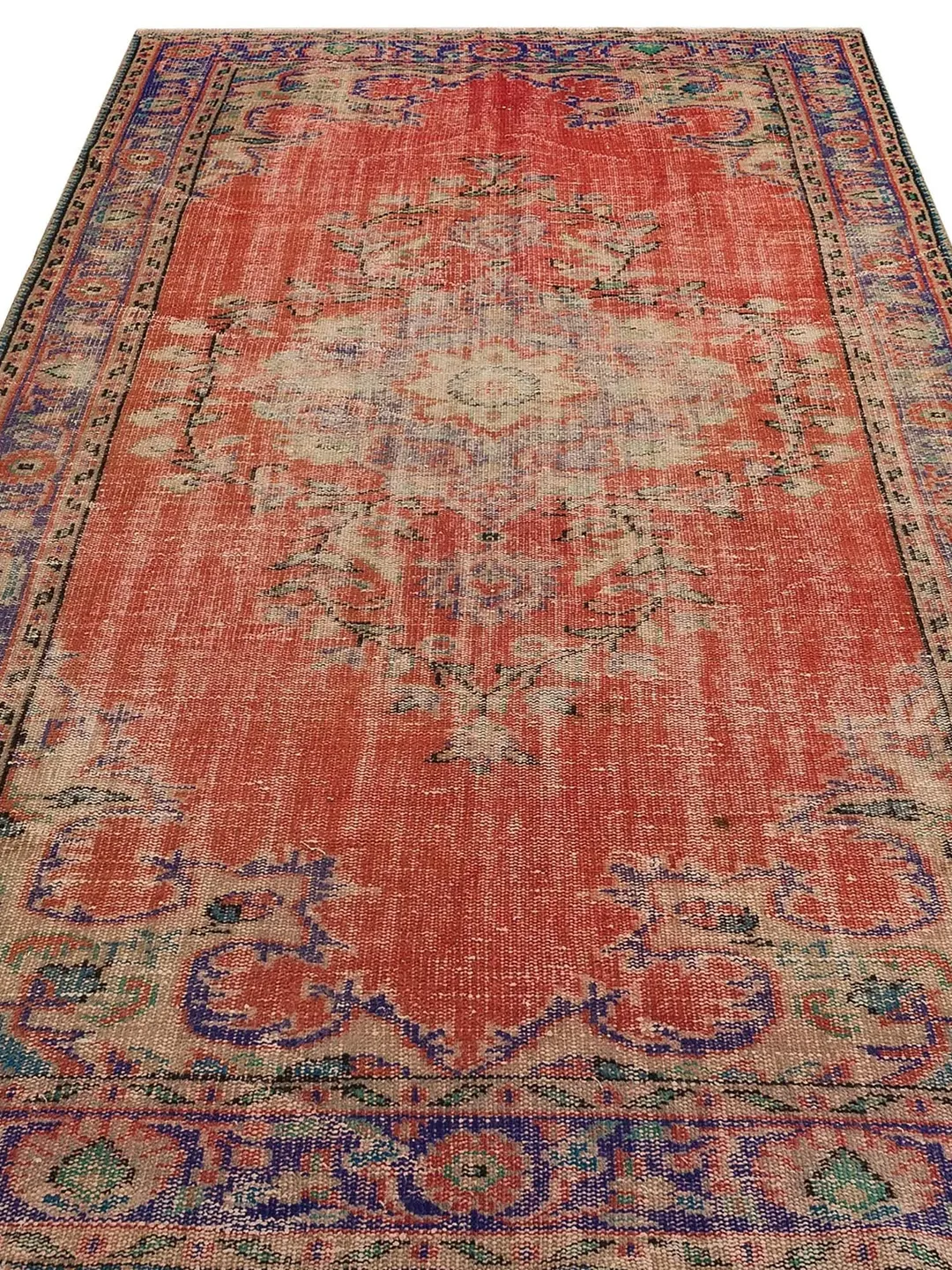Make a statement in your living room with a stunning 5.8 x 9.2 ft Turkish rug in vibrant orange - the perfect home decor addition!