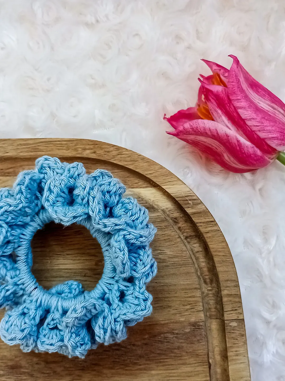 Handgehäkelte Sonnenblumen-Haargummis Aus Baumwolle – 2er Set, Elastisch, Für Mädchen & Frauen