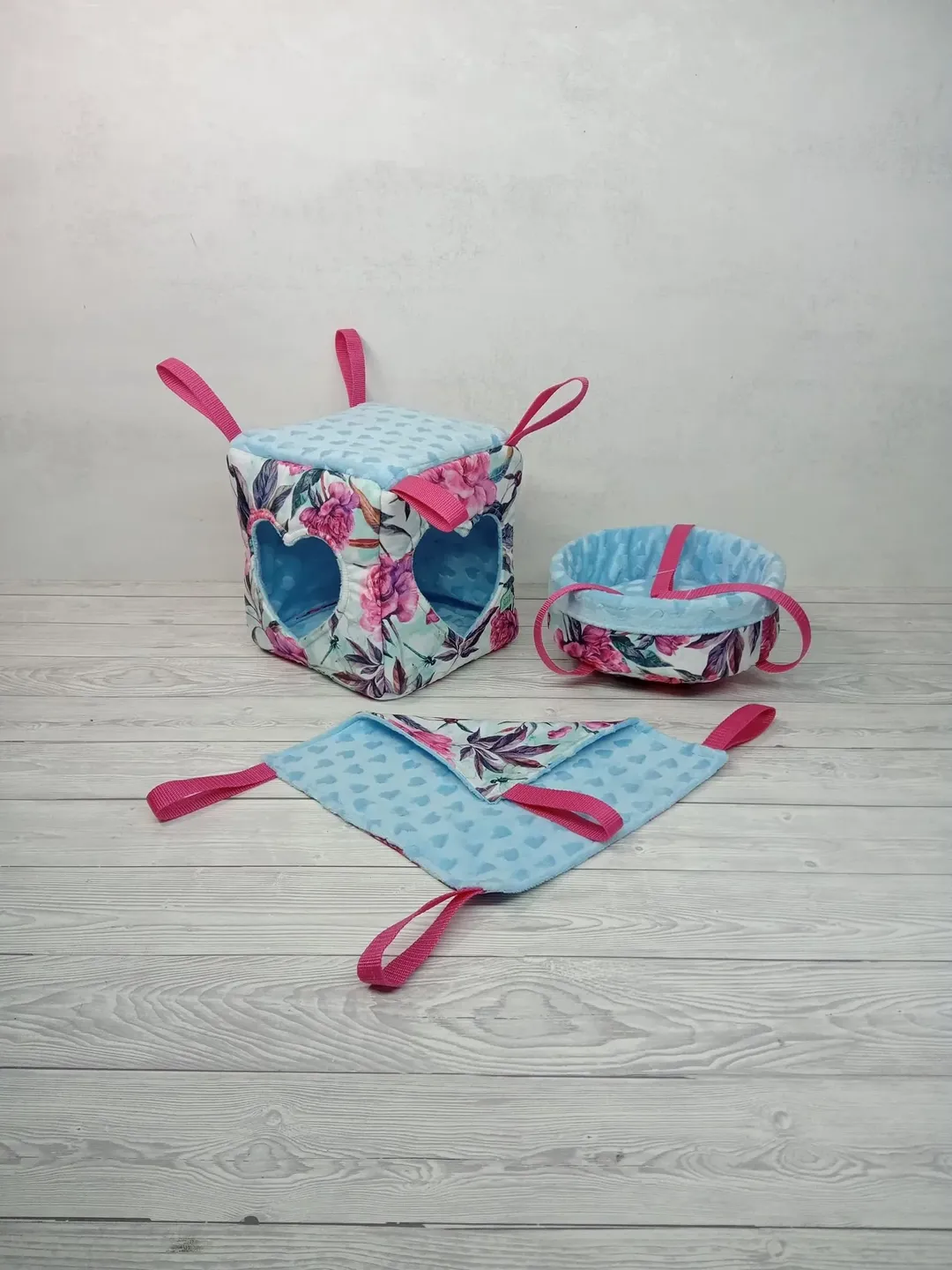 3 piece rat hammock set, chinchilla hammock set,  ferret hammock set, set of hammocks for small animals, rat cage accessories