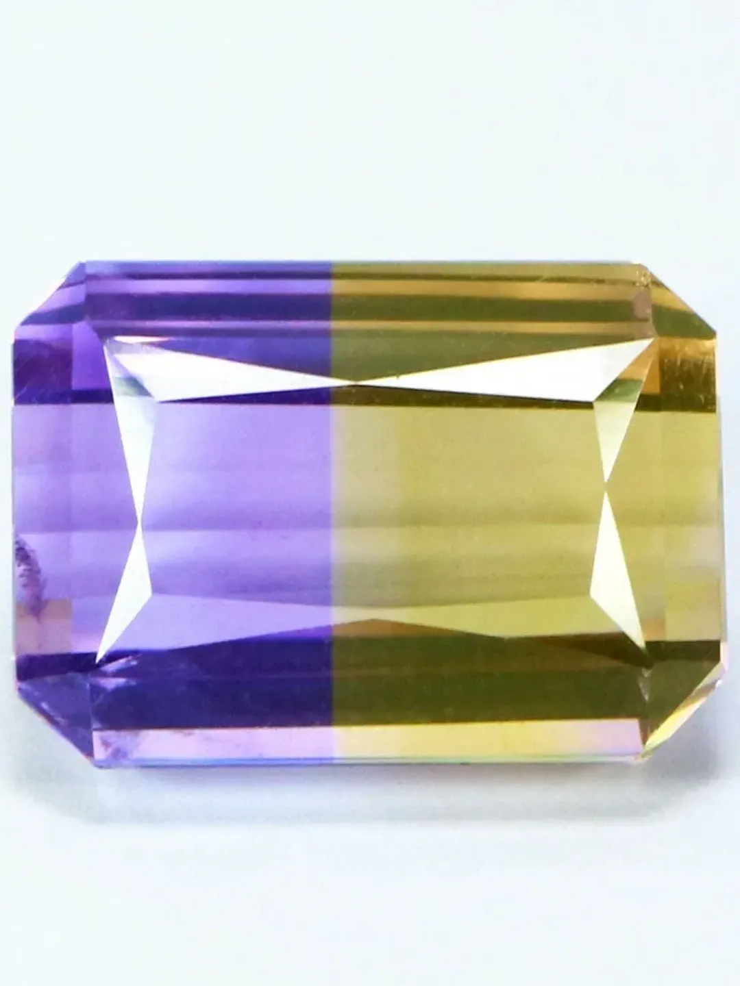 Amerite Color 7.82 CT Sensational Rarest Bi Color Unheated 100% Natural Ametrine From ...