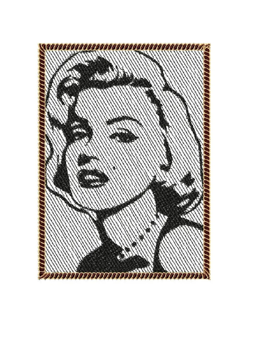 Machine embroidery designs. Marilyn Monroe.  Star embroidery design.  photo stitch. Embroidery Frame. Instant Download.