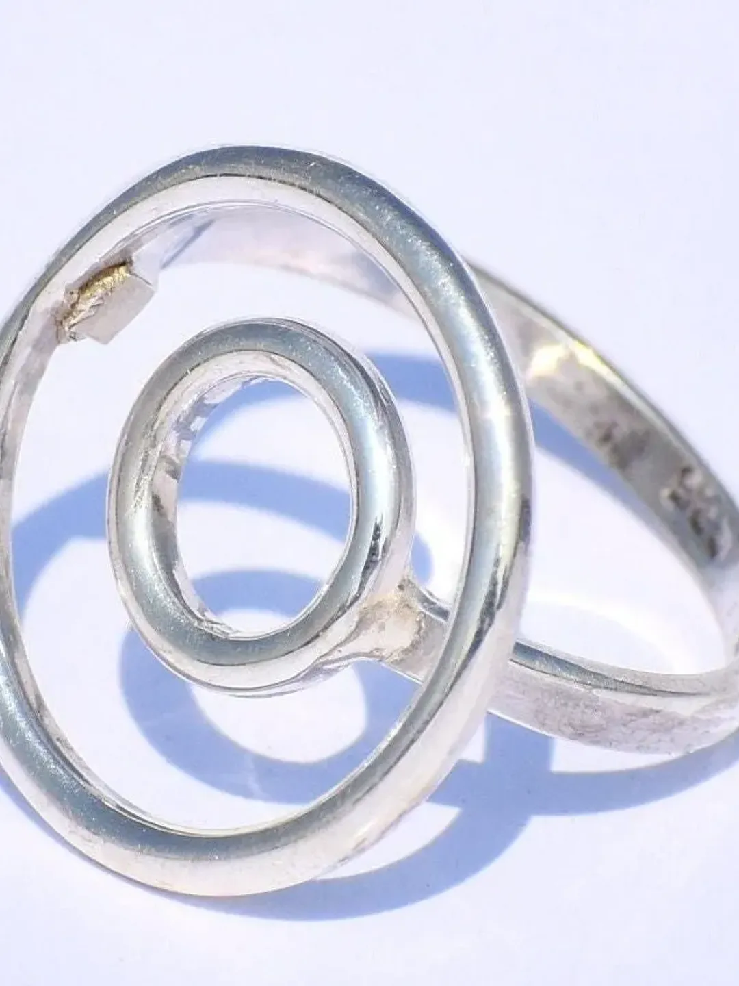 Hollow Circle Ring, Sterling Silver Ring, Adjustable Ring, Minimalist Ring, Stackable Ring, Midi Ring, Bridel Ring, Wedding Ring, Boho Ring