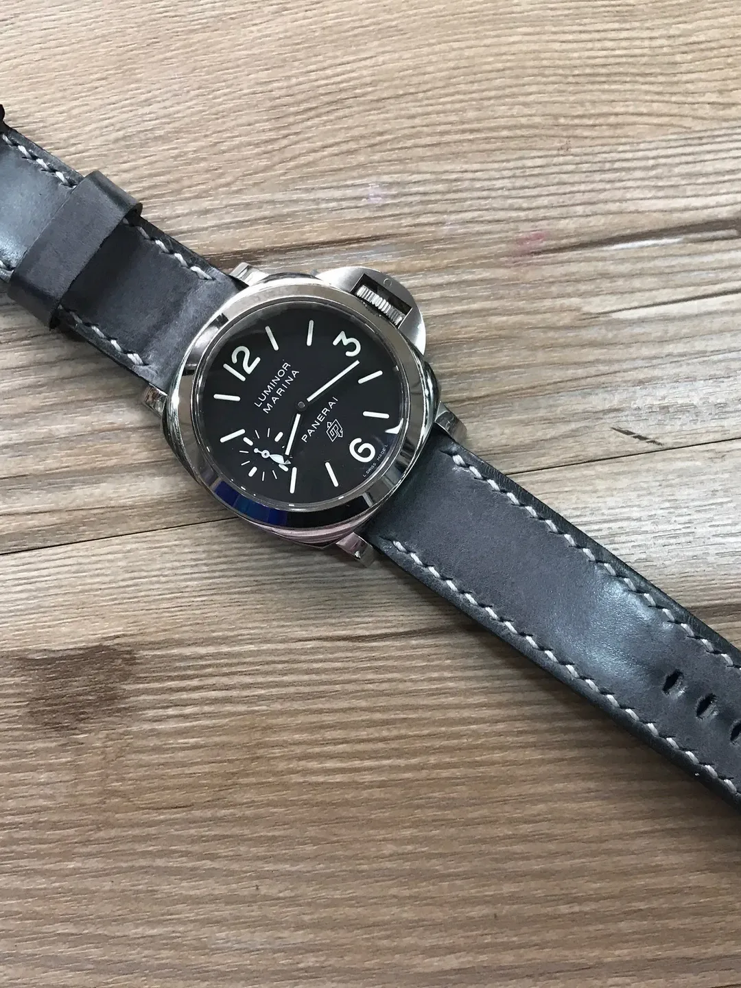 leather watch strap, Gray watch band, Leather watch band, 24mm watch band, 24mm watch strap, 26mm strap, watch band, FREE SHIPPING