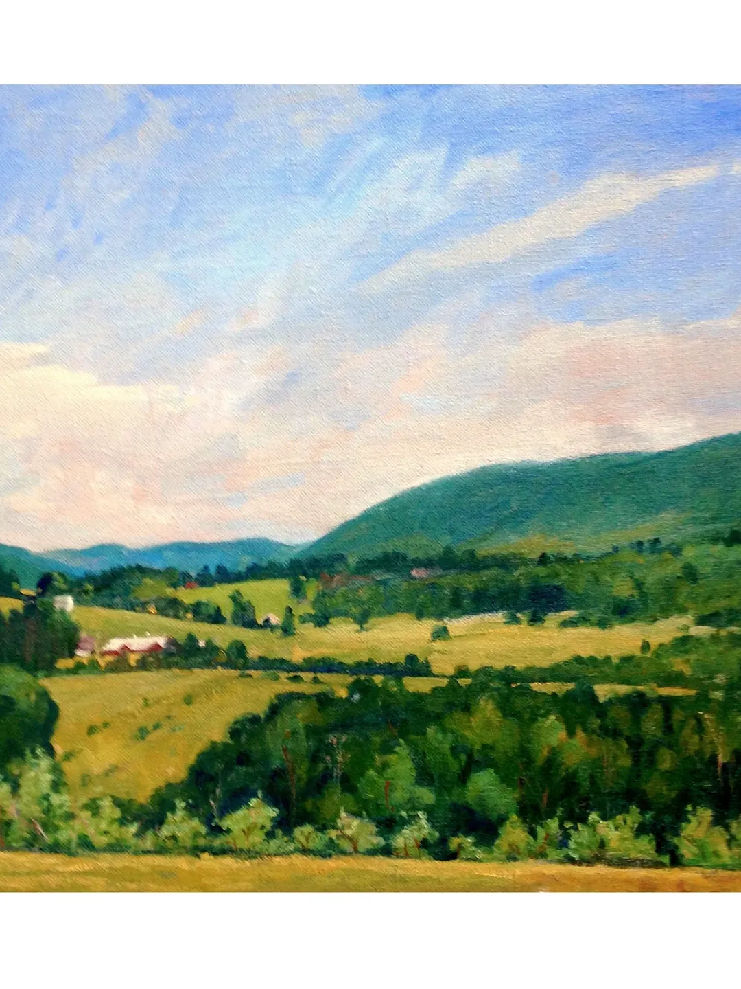 Large Original Landscape Painting - Big View/Berkshires - 30x30 Oil on Canvas, Plein Air Impressionist Fine Art, Signed American Realism
