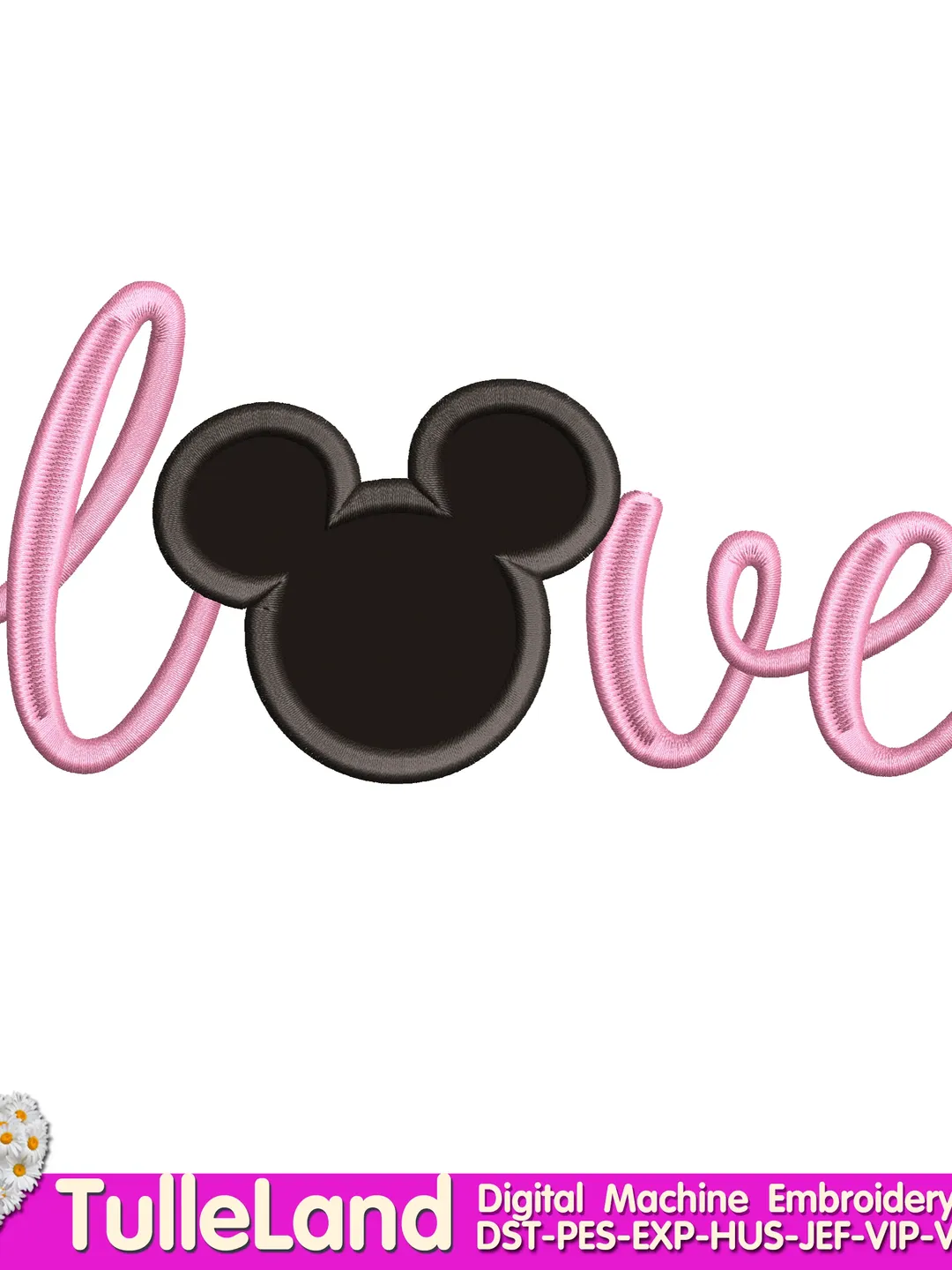 Valentine Day Love Mouse 1 st Valentine's Day LOVE Mouse Design applique for Machine Embroidery