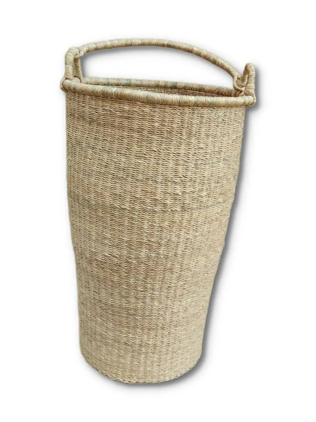 African Laundry Basket With Handle, Laundry Room storage Blanket Basket, Large Plant Basket