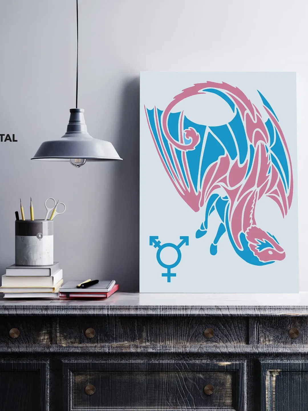 Pride Dragon [Transgender Poster | LGBTQ+ Poster | Dragon Poster ...