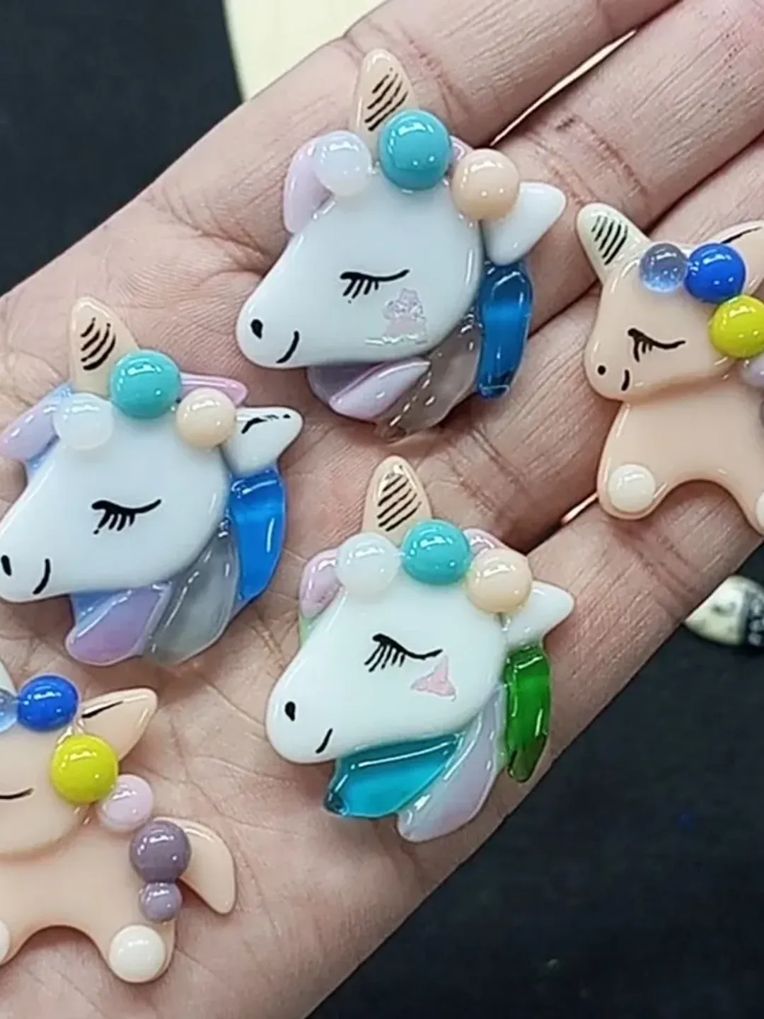 Unicorn brooch fused glass - unicorn gifts - Original accessory glass pin